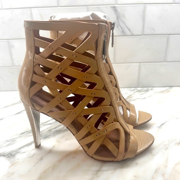 NEW! BCBGMaxAzria Eleni Caged Sandals Women's Shoes Khaki Size 8 - Picture 12 of 15